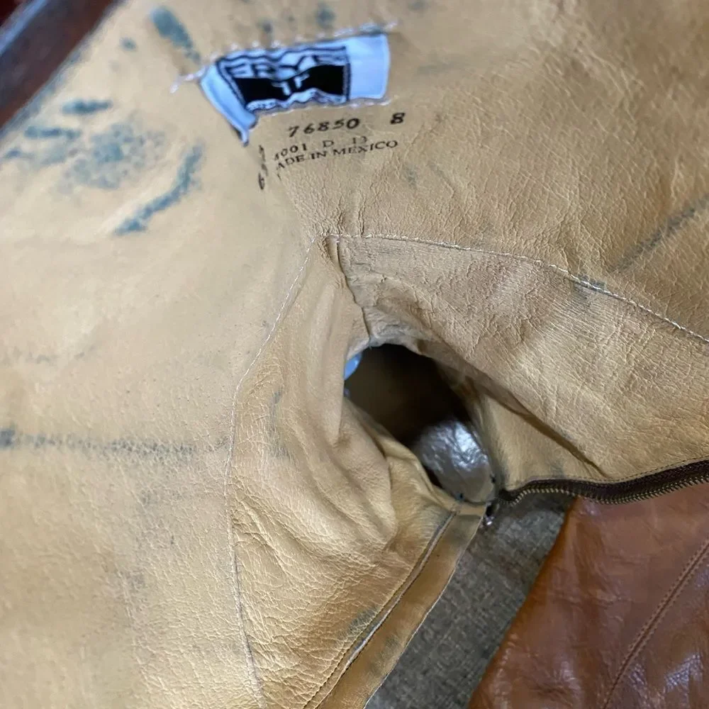 Frye Phillip Harness Tall Brown Boots Women’s Size 6.5